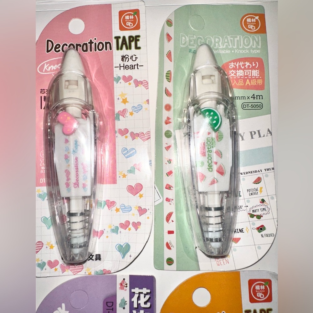 Cute Decoration Tape Roller Bundle – Kawaii Planner & Scrapbook Set (8 pcs) - Picture 3 of 5